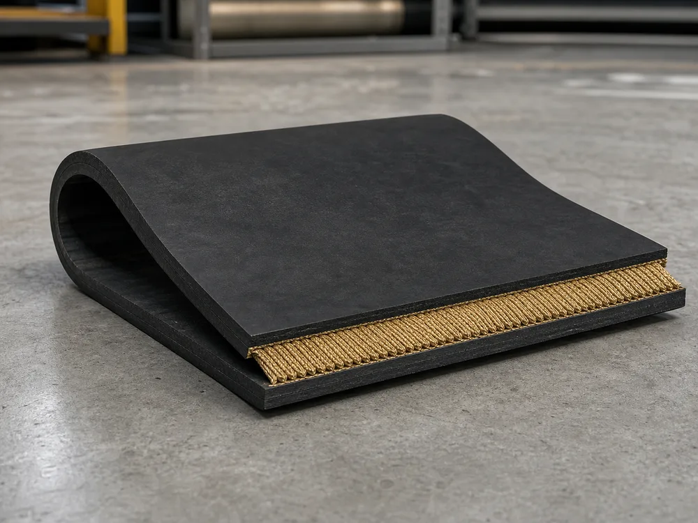 Representative aramid conveyor belt render