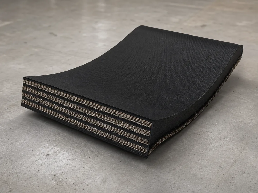 Representative fabric conveyor belt render
