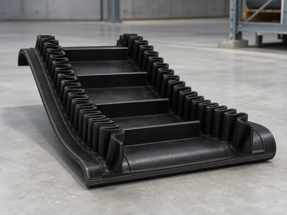 Representative sidewall conveyor belt render